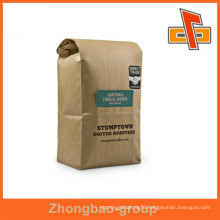 High quality packaging bags china supplier stand up kraft paper custom coffee bags with printing